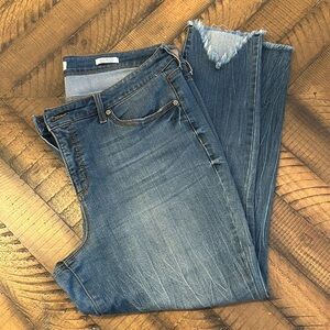 Sofia Vergara Women Sofia Skinny Shark Bite Ankle Jean  size 16